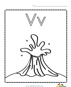 Letter V Coloring Sheet