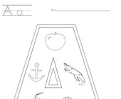 a letter worksheet Letter A Coloring Page