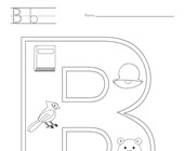 worksheets for preschool letter b Letter B Coloring Page