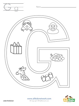 alphabet letters coloring pages g