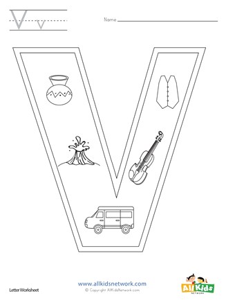 v is for volcano coloring pages