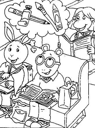 arthur holiday coloring pages