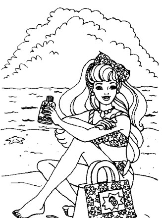 barbie coloring page