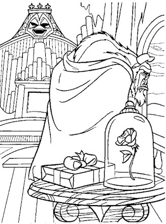 beauty beast coloring page