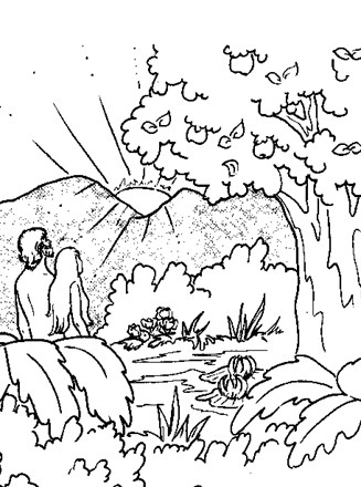 creation of adam and eve coloring pages