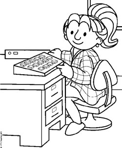 bob builder office coloring page