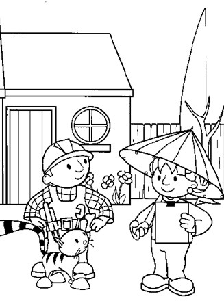 bob builder coloring page