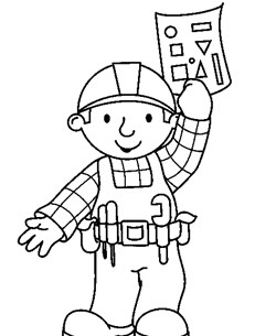 bob the builder coloring page coloring page