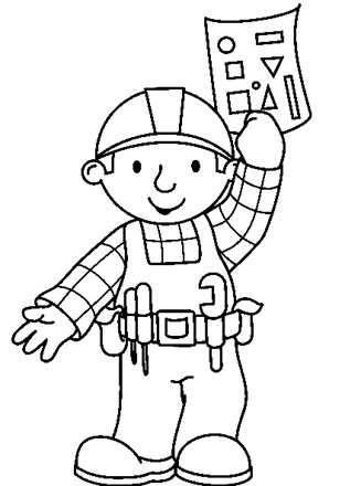 bob the builder coloring page coloring page