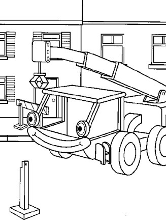 bob the builder crane coloring page