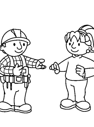 bob the builder coloring page