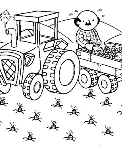 bob tractor coloring page