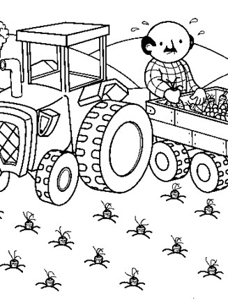 bob tractor coloring page