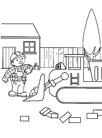 bobthebuilder bulldozer coloring page