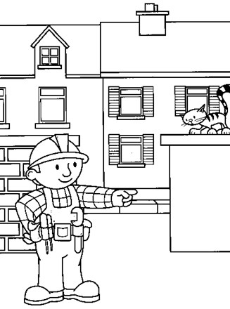 color bob builder coloring page