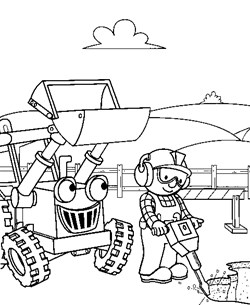 color bob the builder coloring page