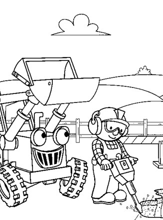 color bob the builder coloring page