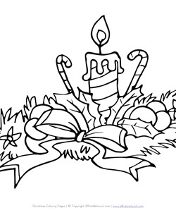 christmas candle coloring page