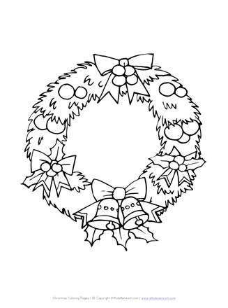 christmas wreath coloring pages  bilscreen