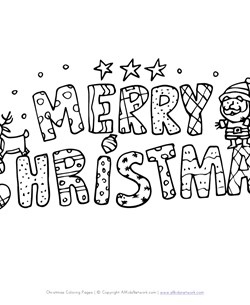 merry christmas coloring page