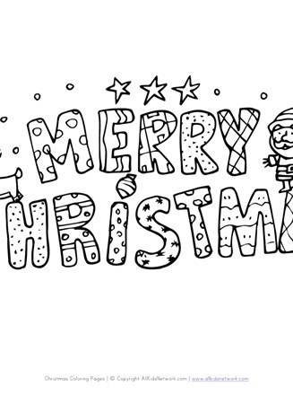 merry christmas images coloring pages