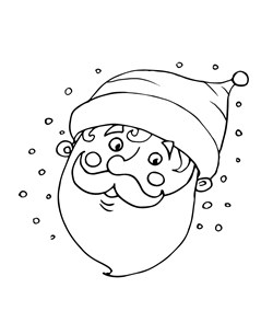 santa's face coloring page
