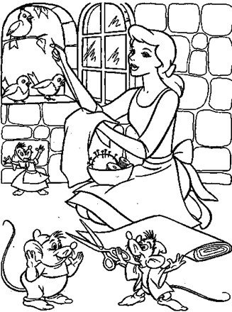cinderella coloring page coloring page