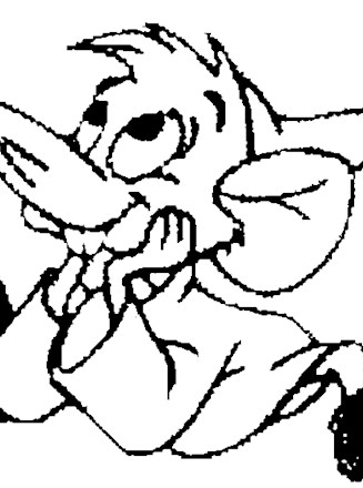 cinderella mouse coloring page