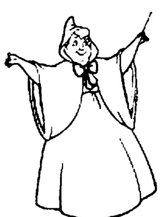 cinderella coloring page  fairygodmother  all kids network