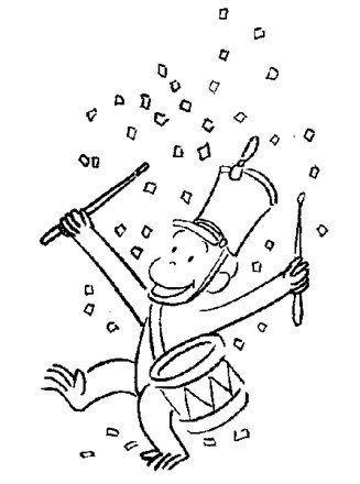 curious george coloring page coloring page