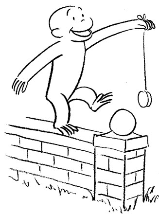 curious george coloring page