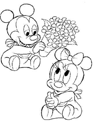 mickey and minnie coloring pages