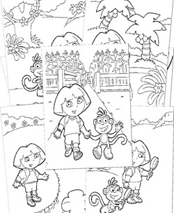 Dora the Explorer Coloring Pages