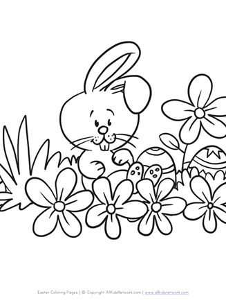 easter bunny coloring page  all kids network