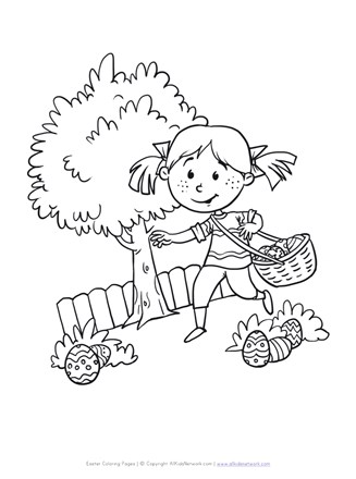 Download Easter Egg Hunt Coloring Page All Kids Network