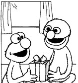 elmo grover coloring page