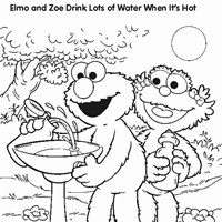 Elmo Thanksgiving Coloring Pages For Kids 1