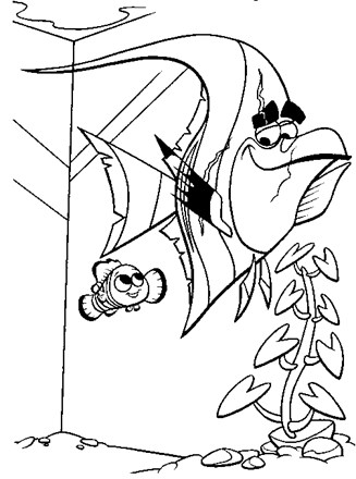 Finding Nemo Coloring Page - nemo fish tank