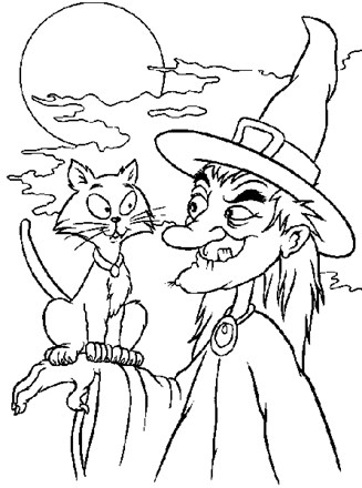 880 Collections Witch Cat Coloring Pages  Best Free