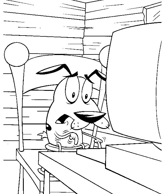 It is an image of Nerdy Courage The Cowardly Dog Coloring Pages It's just an image of Nerdy Courage The Cowardly Dog Coloring Pages