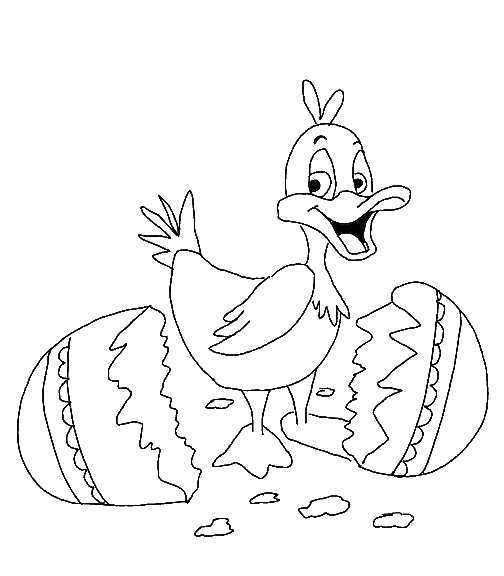 Easter Coloring Page - easter duck | All Kids Network