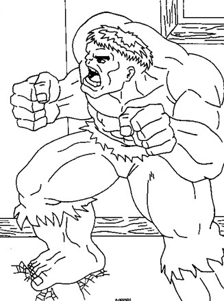 incredible hulk coloring page