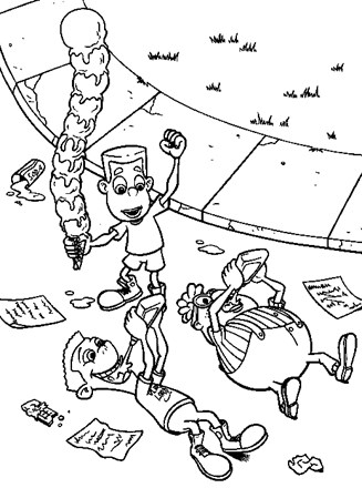 jimmy neutron coloring page