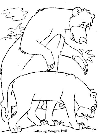 jungle book baloo coloring pages