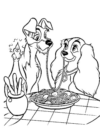 48+ Lady And The Tramp Coloring Page Pics