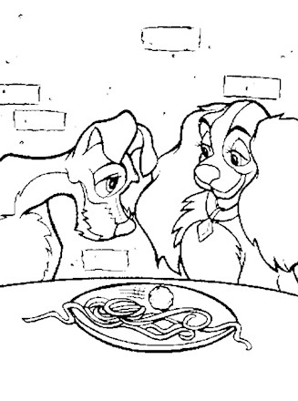 tramp shy coloring page