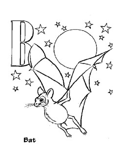 color alphabet b coloring page