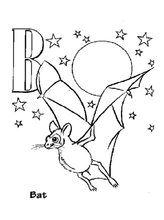 color alphabet b coloring page
