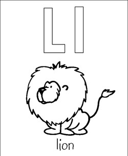 coloring letter l coloring page