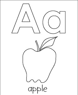 coloring letters a coloring page